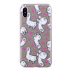 Cute Cartoon Design Phone Cover Transparent TPU Case Doughnut and Alpaca Pattern Soft Protector Shell for iPhone