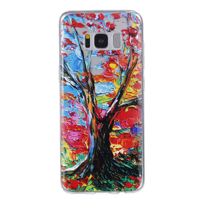 Fashion Colorful Tree Pattern Protective Phone Cover Scratch-resistant Shockproof Soft Phone Case for Samsung