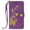 Gilding Butterfly PU Leather Phone Case Soft Elegant Drop-proof Phone Case Shell for Huawei P20 Pro