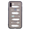 Arrowhead Feather Pattern Phone Case Soft Ultrathin TPU Case Embossment Varnish Design Drop-proof Phone Case Shell for iPhone