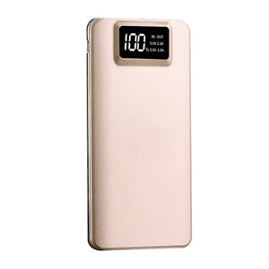 Battery Charger Power Bank Portable Hiking High Capacity Dual USB LCD Display Screen Mobile Phone Travel