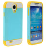 Multi-color Dual-layer Protective Hard Back Case Cover Shell for Samsung Galaxy S4 /i9500 (Sky-blue+Yellow)