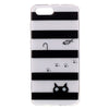 Cat Pattern Phone Case Striped Cat Embossed Varnish Soft TPU Cover Drop Resistance Protective Phone Cover for HUAWEI Honor V10 (Transparency)