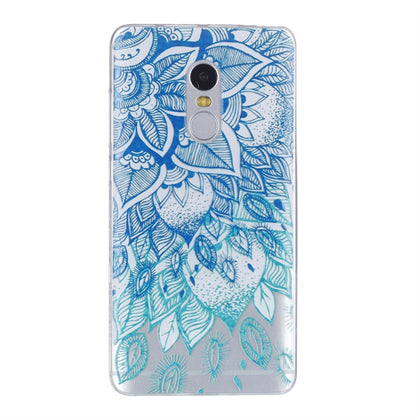 Fashion Phone Case Mandala Flower Cover Soft Phone Cover Protective Phone Shell for Xiaomi Redmi Note4 (Blue)