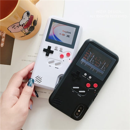 Soinmy Full color display GameBoy Cases for phone Tetris Gameboy Game PC back Coque for phone cases