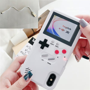 Soinmy Full color display GameBoy Cases for phone Tetris Gameboy Game PC back Coque for phone cases